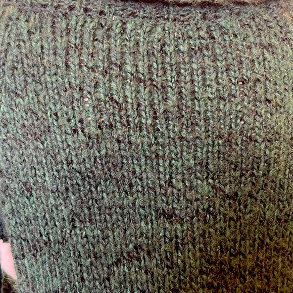 Arden B hunter green cowl neck mini sweater dress/tunic elastic cuff szM - Picture 6 of 9